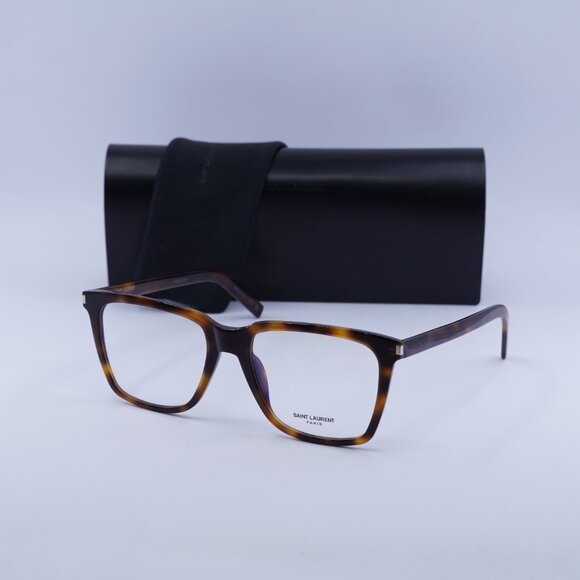 Saint Laurent SL717 SLIM 003 Square Eyeglasses 54mm – Havana - Picture 9 of 12